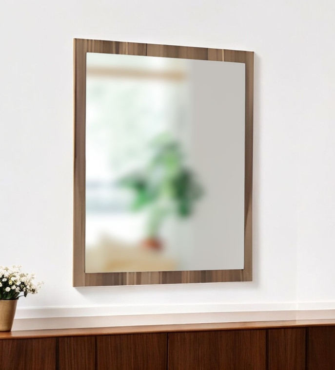 41" Natural Wood Framed Accent Mirror