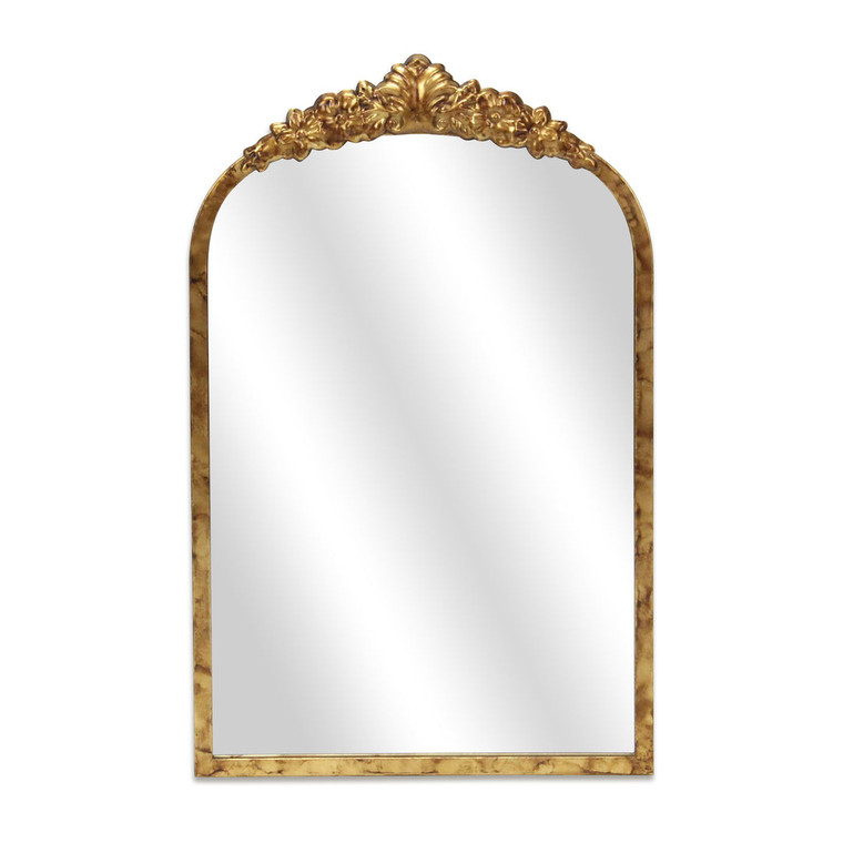 16" Gold Metal Arch Accent Mirror