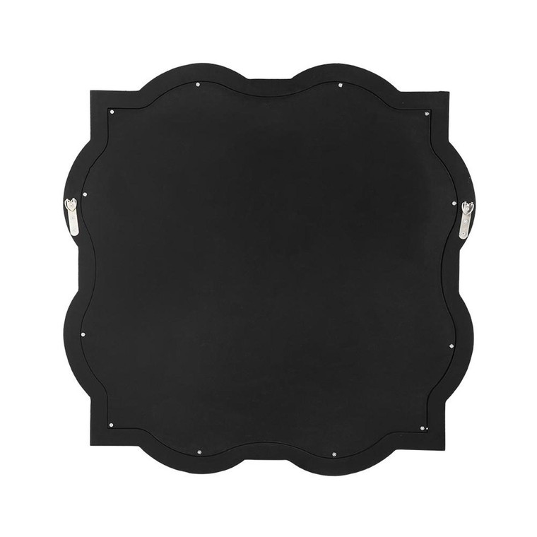 32" Clear Scalloped Glass Framed Accent Mirror