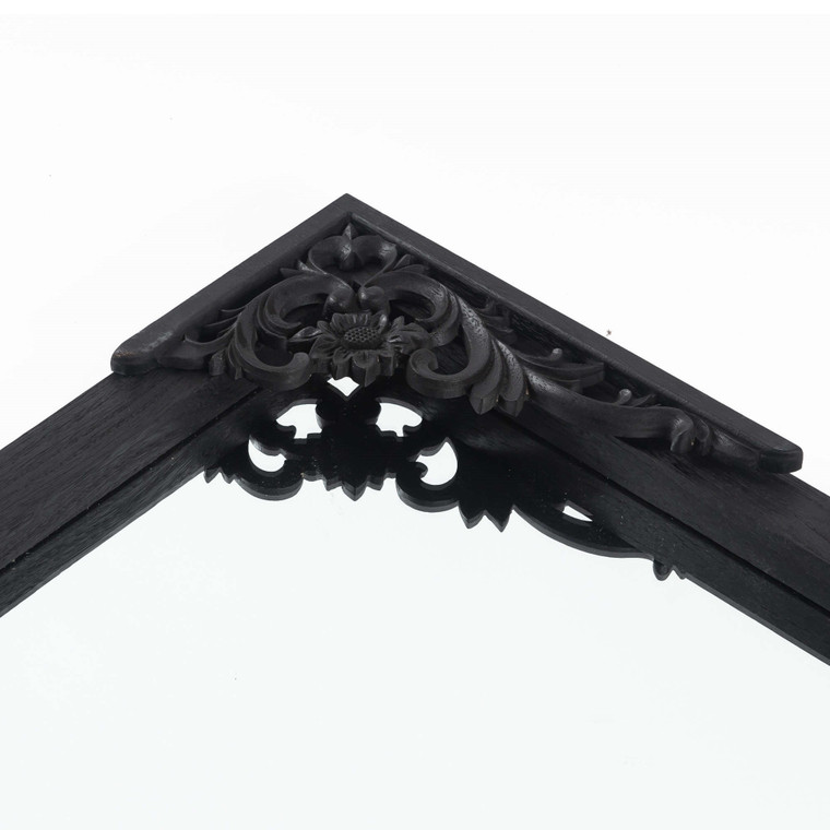 69" Black Solid Wood Framed Full Length Mirror