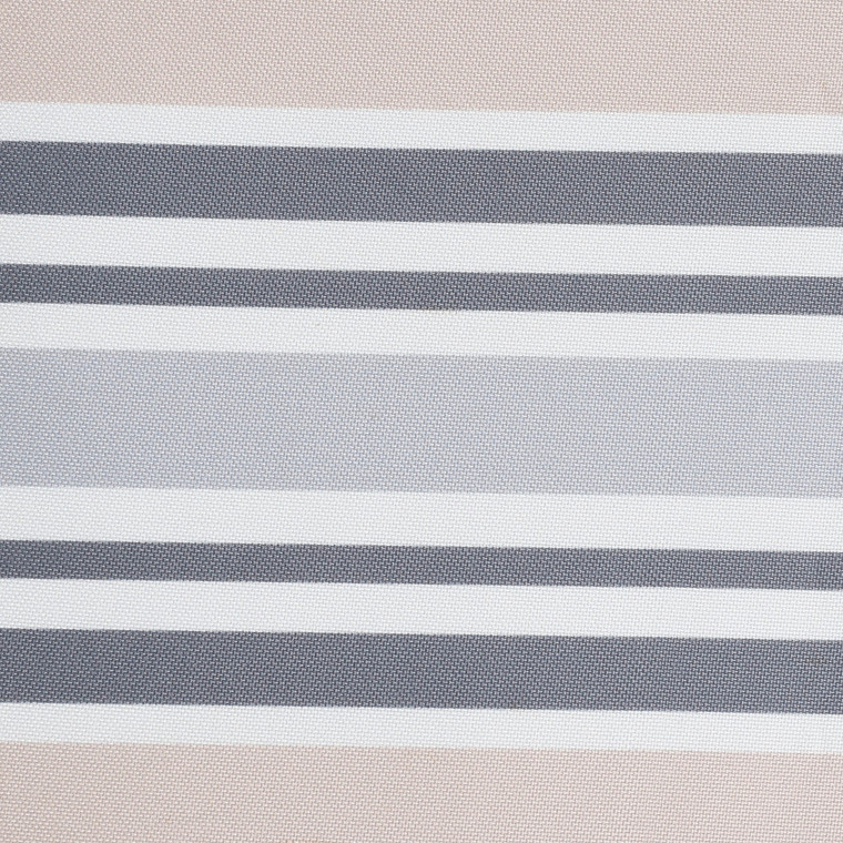 24" X 36" Gray Tan And White Striped Pillow Style Pet Bed With Removable Cover