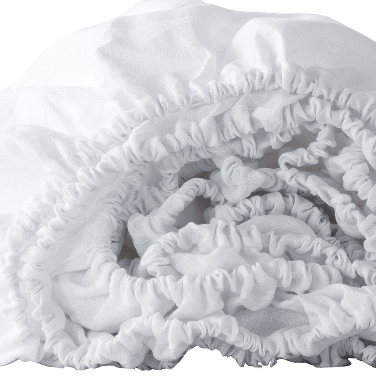 White Linen Queen Fitted sheet