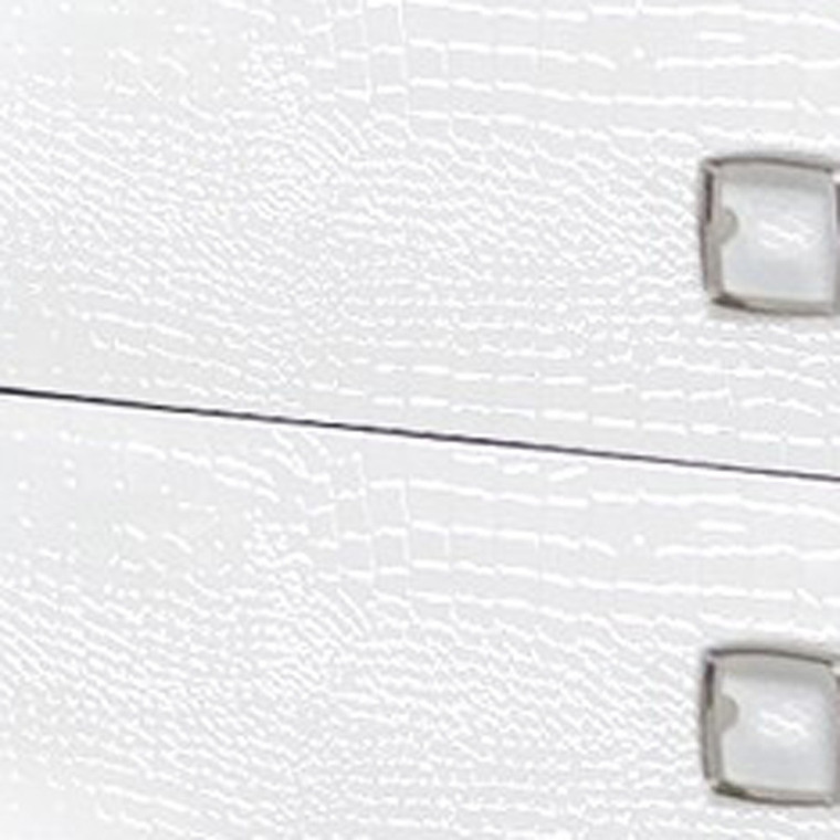 19" White Solid and Manufactured Wood Two Drawer Nightstand