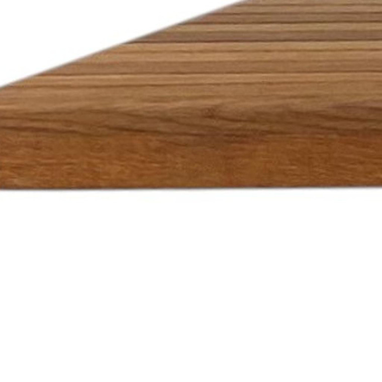 16" X 22" Brown Teak Wall Mount Rectangular Shower Bench