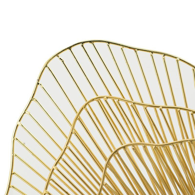 27" Gold Floral Sunburst Iron Framed Accent Mirror