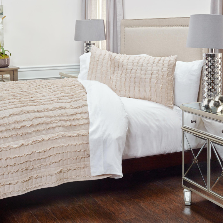 Blush Striped Queen Quilt