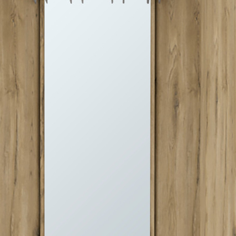 18" Natural Wood Corner Bar Cabinet