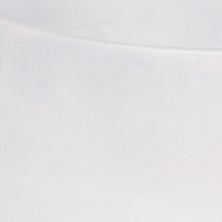 14" White Wood Round Centerpiece Bowl