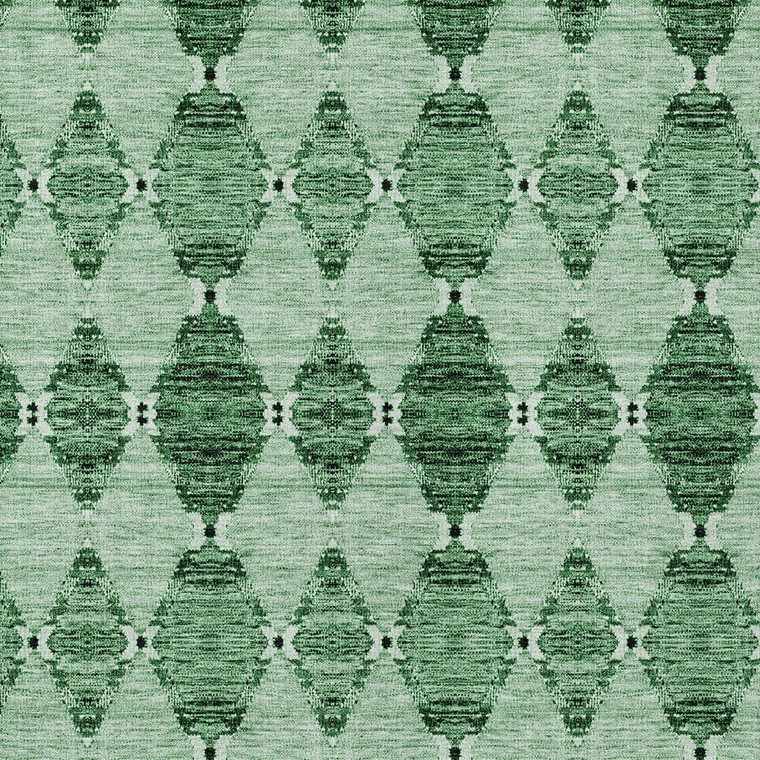 10' X 14' Emerald And Green Moroccan Washable Indoor Outdoor Area Rug