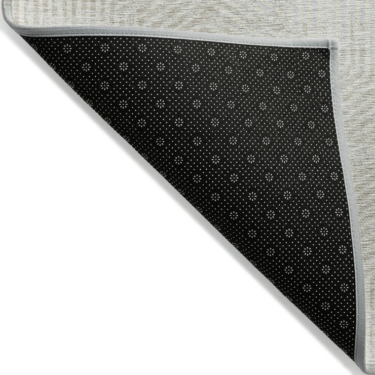 8' X 10' Ivory And Gray Geometric Washable Indoor Outdoor Area Rug - Ivory, Gray
