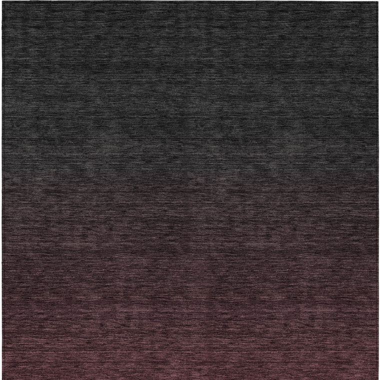 8' X 10' Merlot And Charcoal Abstract Washable Indoor Outdoor Area Rug