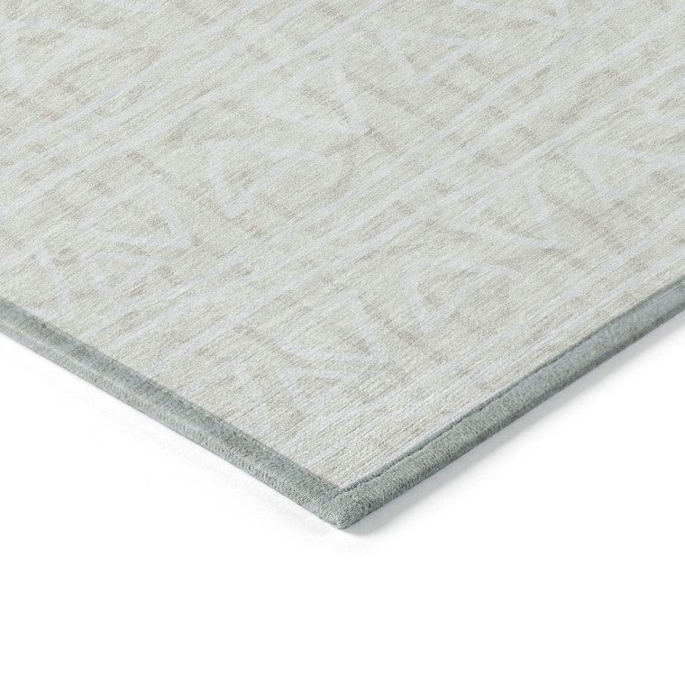 10' X 14' Ivory And Beige Geometric Washable Indoor Outdoor Area Rug Transitional Style - Ivory, Beige Color