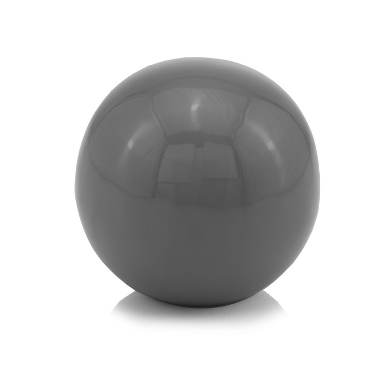 4" Gray Metal Decorative Orb - 606114085751