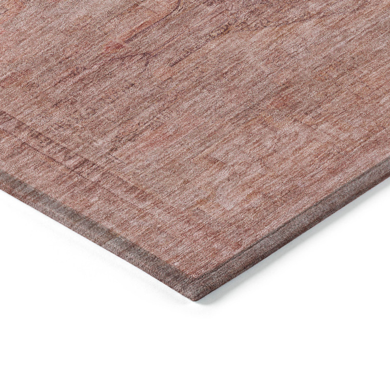 10' X 14' Terra Cotta And Salmon Aztec Washable Indoor Outdoor Area Rug
