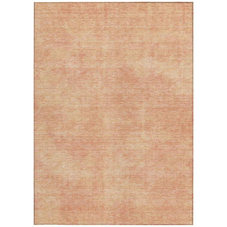 10' X 14' Peach Washable Indoor Outdoor Area Rug