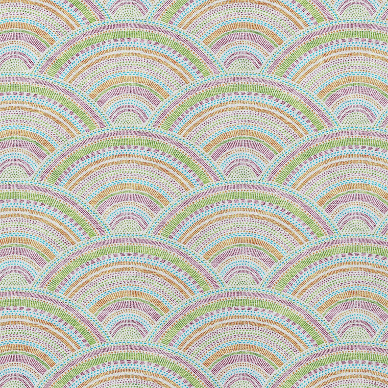 9' X 12' Pearl Orange And Purple Geometric Washable Indoor Outdoor Area Rug