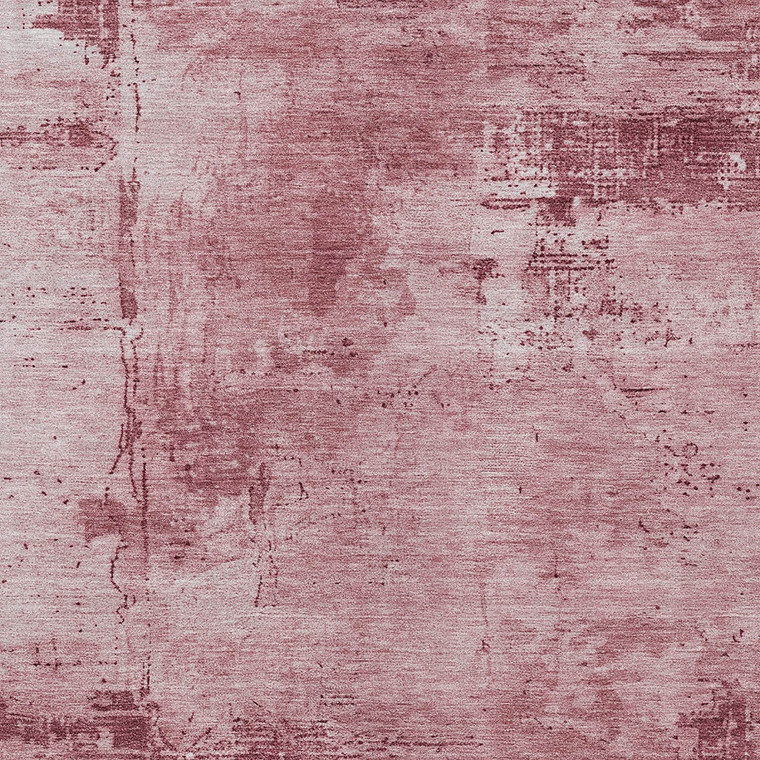 9' X 12' Blush And Ivory Abstract Washable Indoor Outdoor Area Rug Transitional Style - Blush, Ivory Color