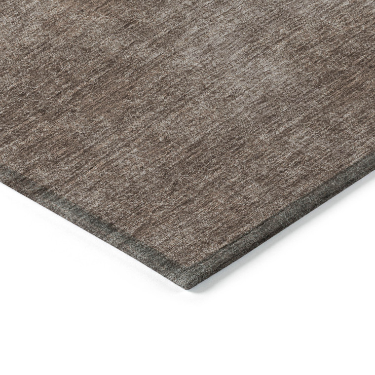 8' X 10' Brown Washable Indoor Outdoor Area Rug