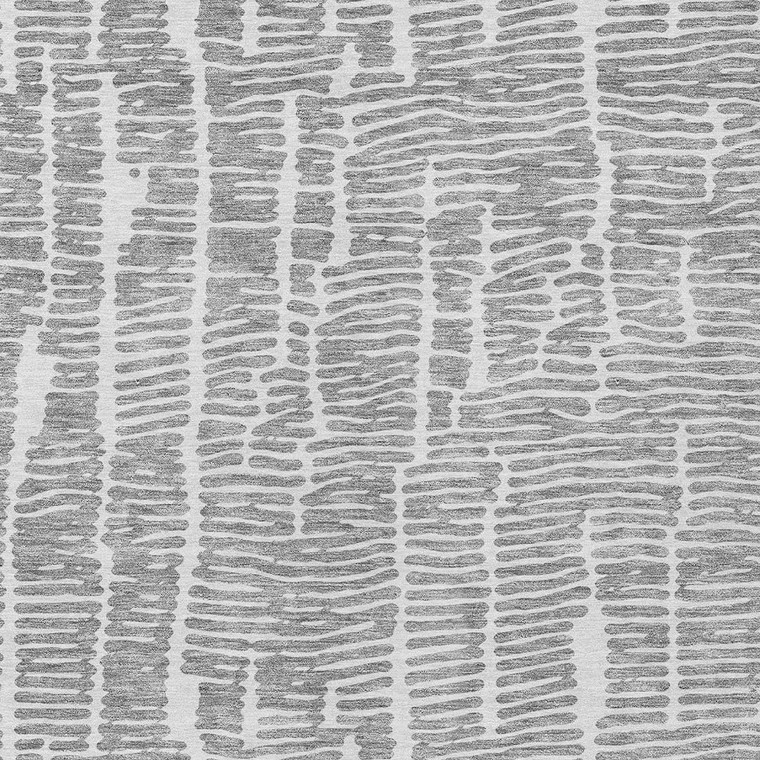 10' X 14' Gray And Ivory Abstract Washable Indoor Outdoor Area Rug Transitional Style - Gray, Ivory Color