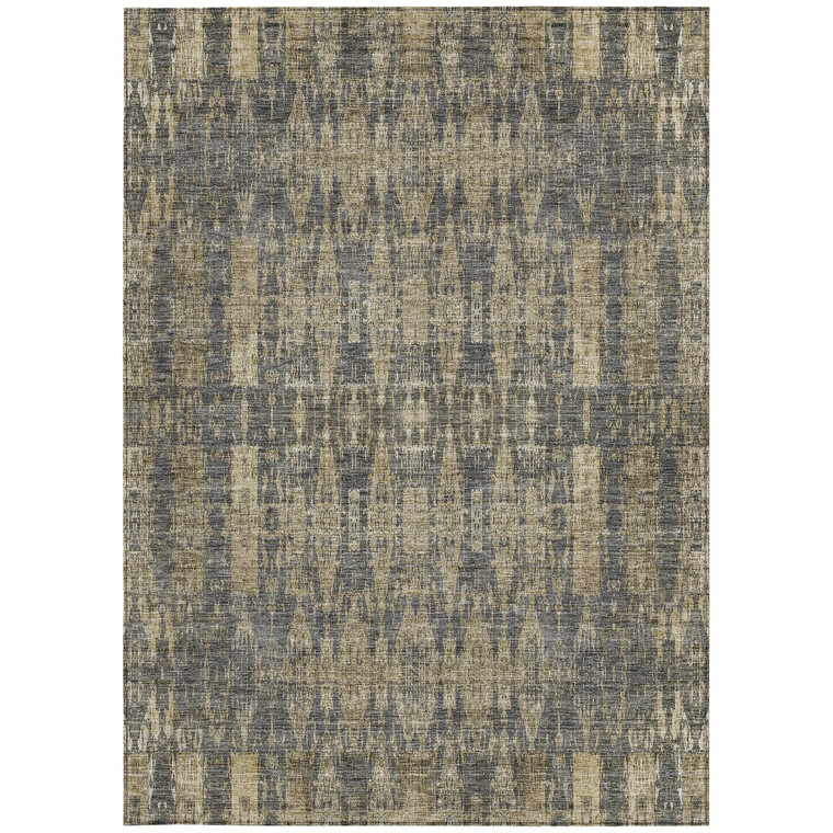 10' X 14' Gray Taupe And Beige Moroccan Washable Indoor Outdoor Area Rug