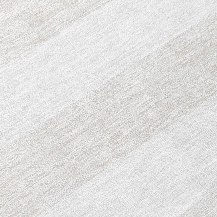 10' X 14' Ivory Striped Washable Indoor Outdoor Area Rug