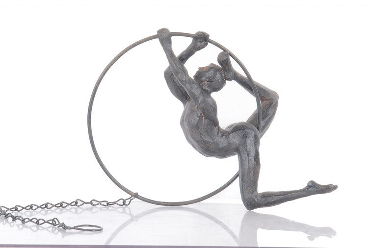 Athletic Man Hanging Ring Sculpture - 4512839553368