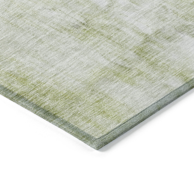 5' X 8' Sage Ivory And Brown Abstract Washable Indoor Outdoor Area Rug