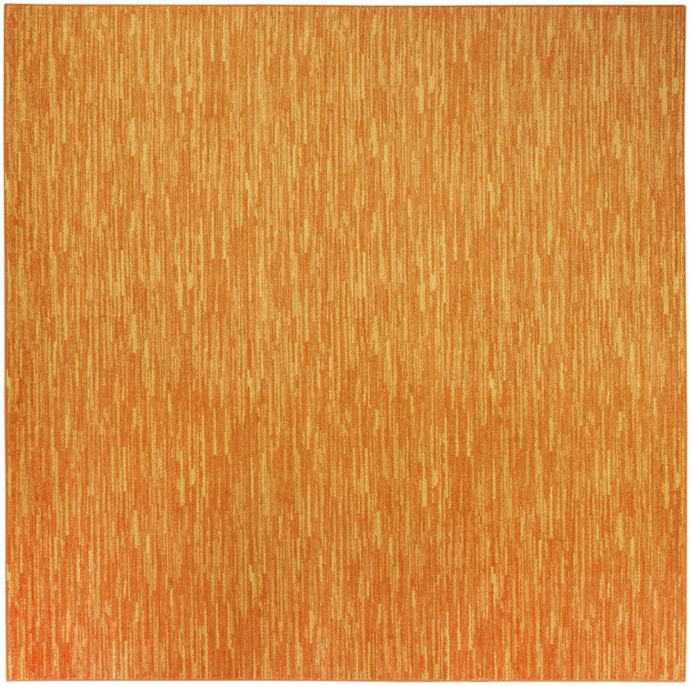 5' X 5' Orange Square Indoor Outdoor Area Rug
