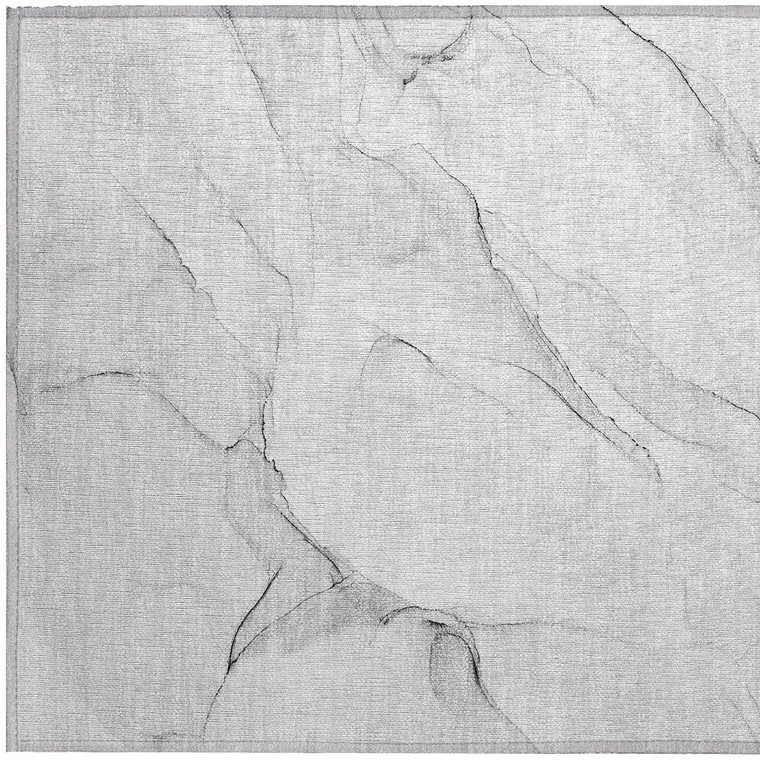 2' X 3' Gray Abstract Washable Non Skid Indoor Outdoor Area Rug Transitional Style - Gray Color