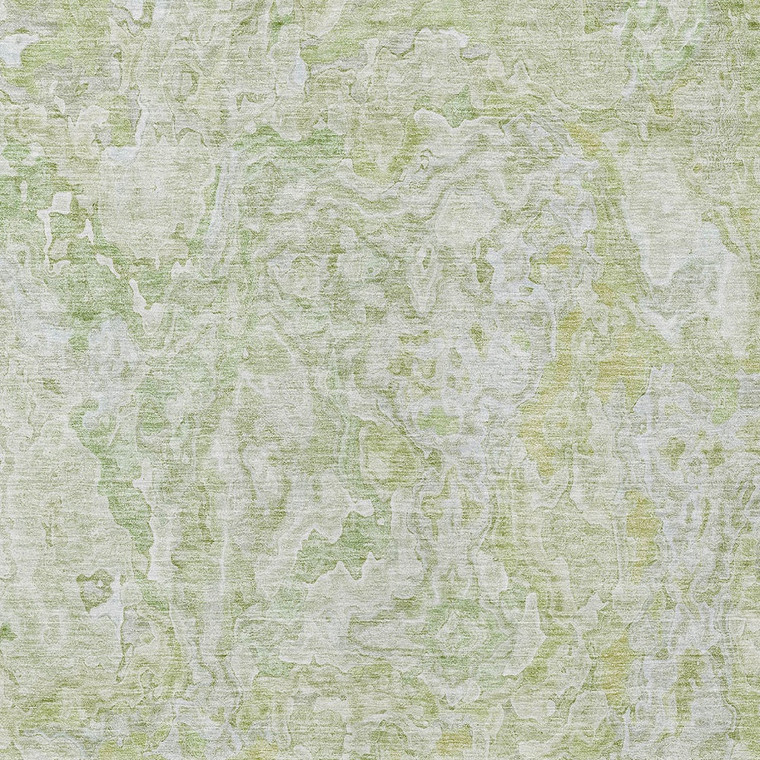 3' X 5' Artichoke Green And Fern Green Abstract Washable Indoor Outdoor Area Rug Transitional Style - Artichoke Green, Fern Green Color