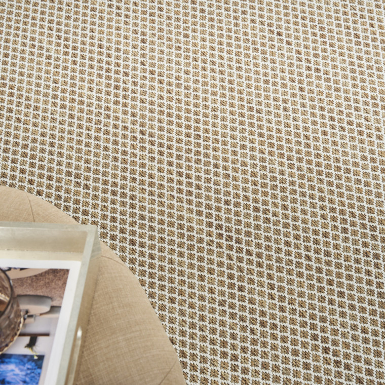 4' X 6' Navy Blue Geometric Indoor Outdoor Area Rug