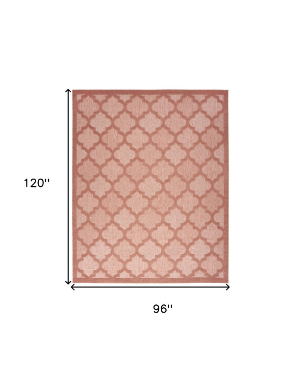 8' X 10' Orange Indoor Outdoor Area Rug - Orange