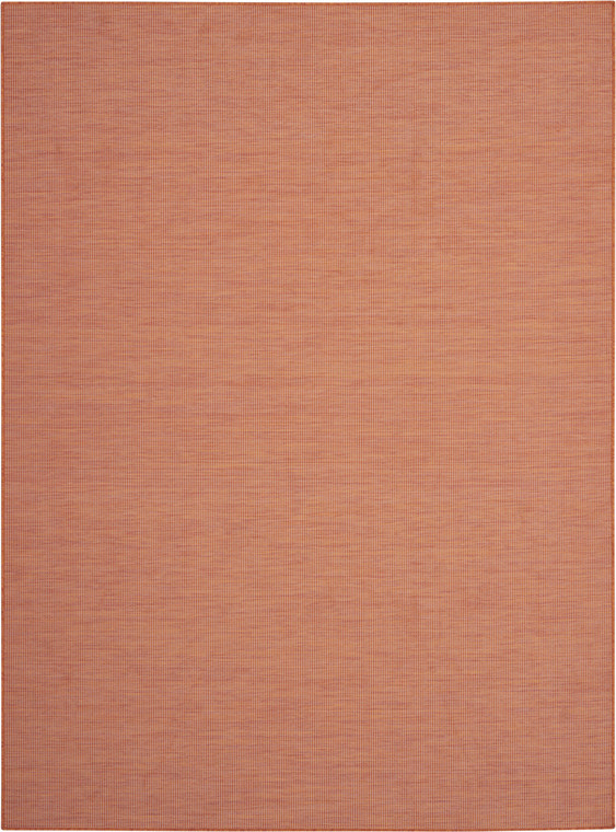 7' X 10' Terracotta Indoor Outdoor Area Rug