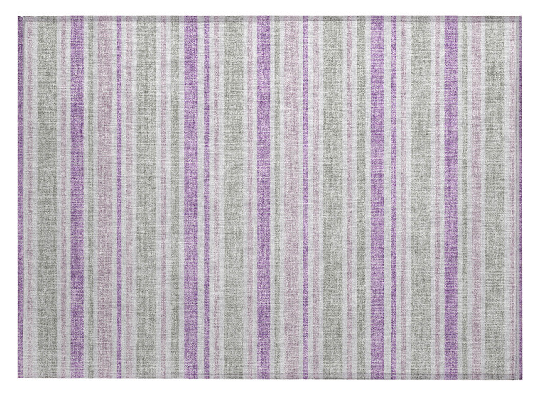 2' X 3' Pearl Striped Washable Non Skid Indoor Outdoor Area Rug