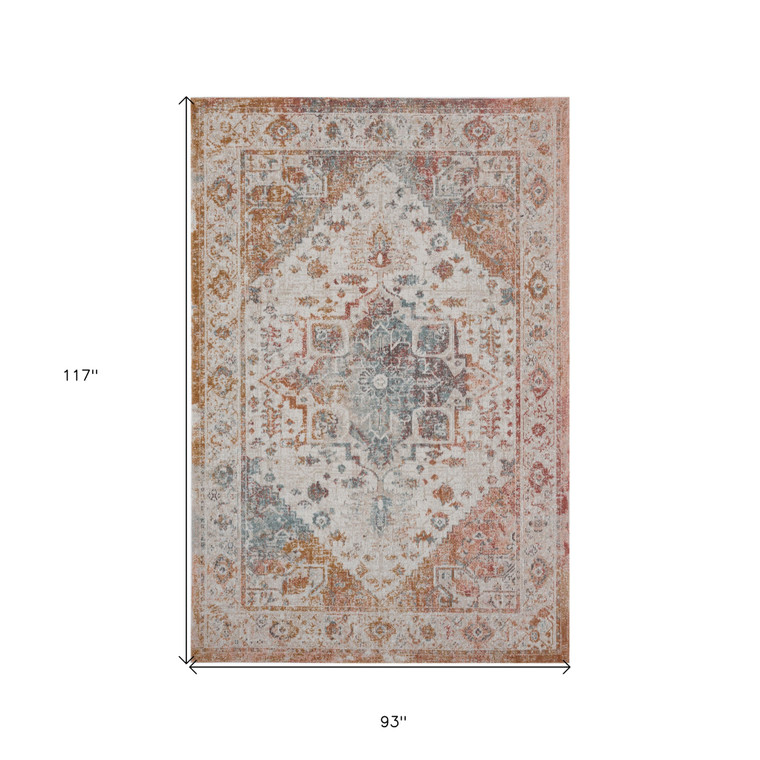 8' X 10' Beige Indoor Outdoor Area Rug - Beige