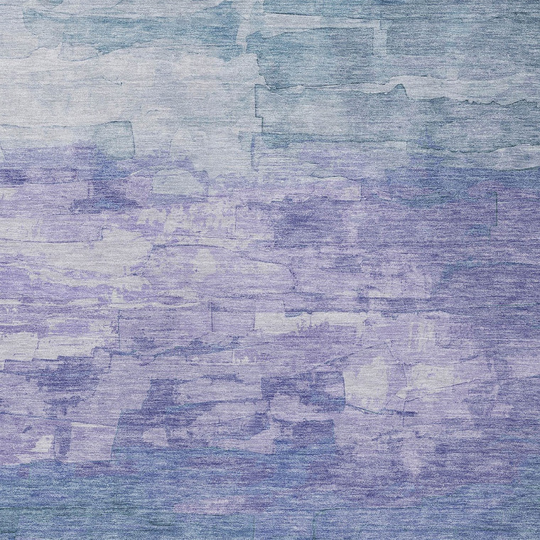 3' X 5' Denim Blue And Sky Blue Striped Washable Indoor Outdoor Area Rug Transitional Style - Denim Blue, Sky Blue Color