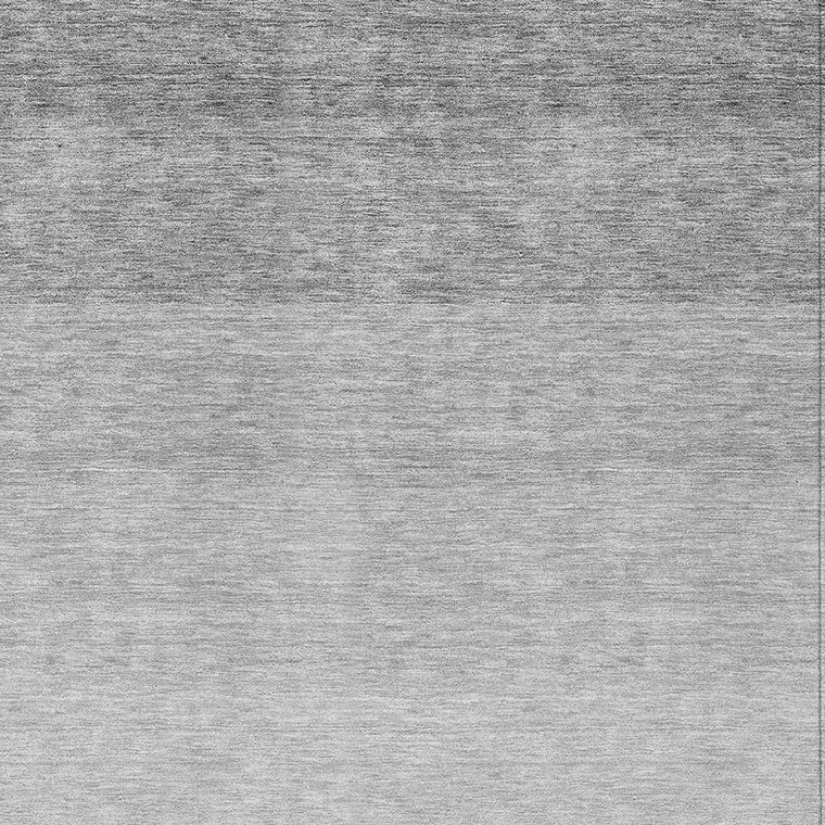 5' X 8' Gray And Light Gray Ombre Washable Indoor Outdoor Area Rug