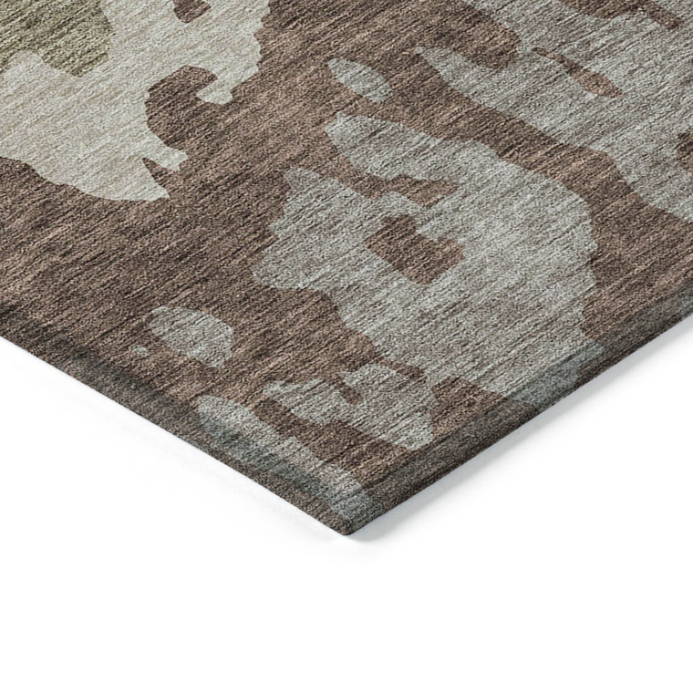 3' X 5' Beige And Taupe Abstract Washable Indoor Outdoor Area Rug - Beige, Taupe