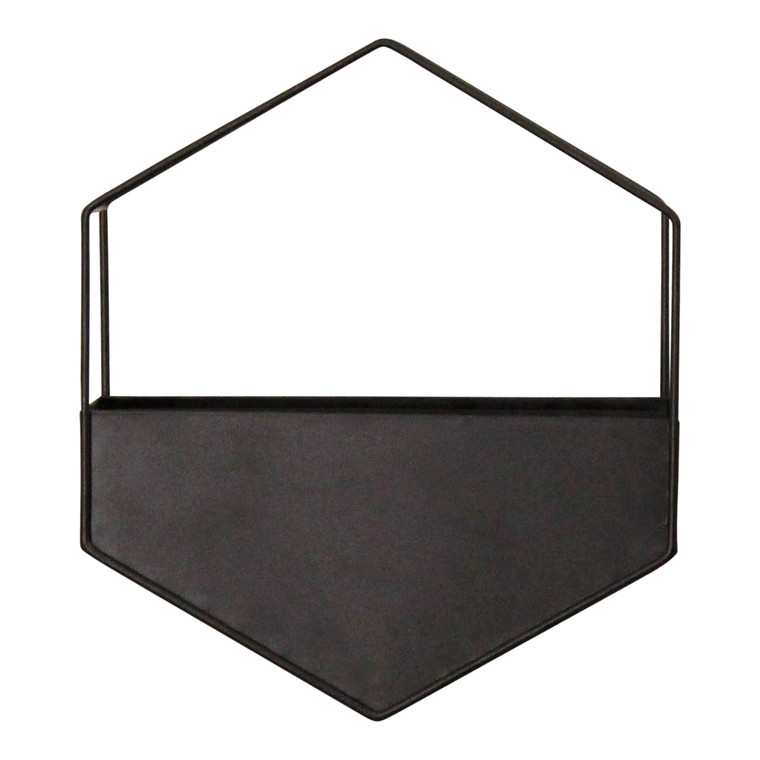 Black Metal Wall Planter - 4512839443171