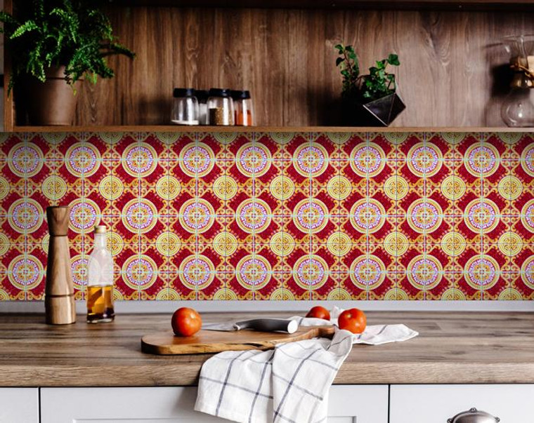 4" X 4" Golden Ruby Removable Peel And Stick Tiles - 4512839541815