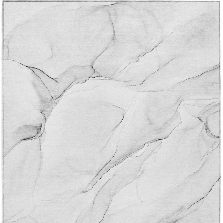 3' X 5' Gray Abstract Washable Non Skid Indoor Outdoor Area Rug Transitional Style - Gray Color