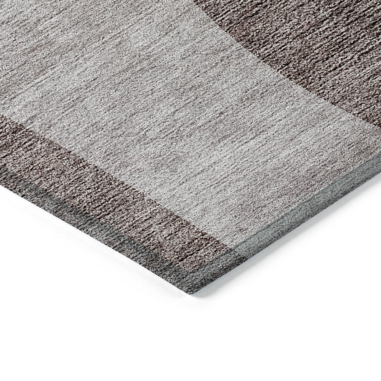 3' X 5' Brown Taupe And Beige Abstract Washable Indoor Outdoor Area Rug