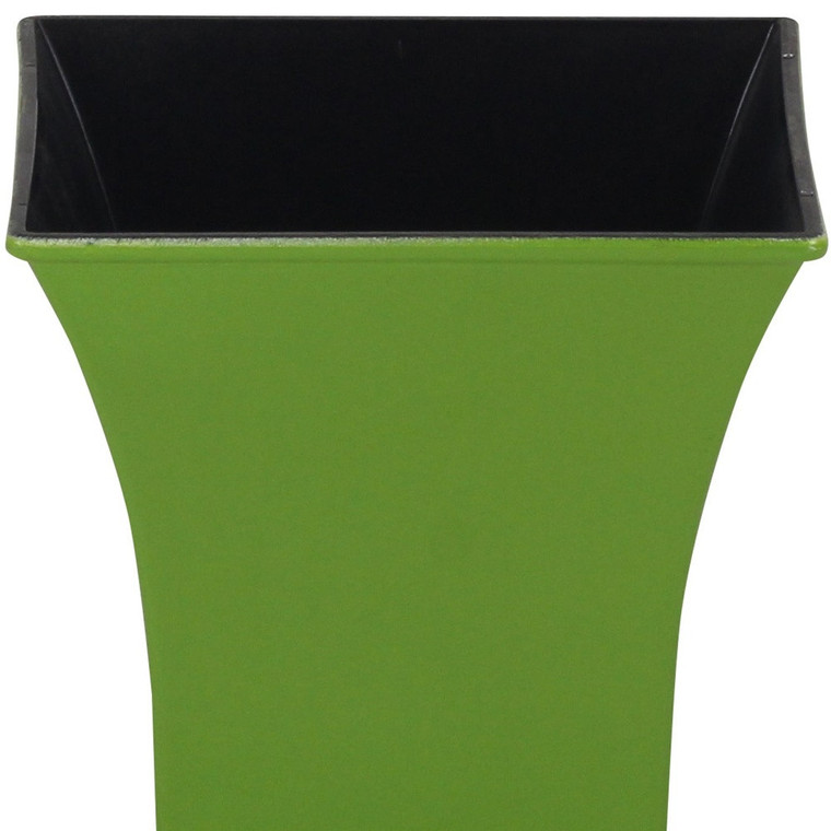 5" Lime Green Recycled Plastic Indoor Outdoor Square Pot Planter
