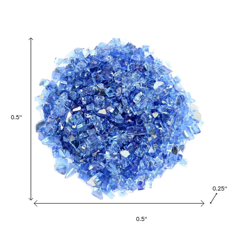 Cobalt Round Reflective Fire Pit Glass