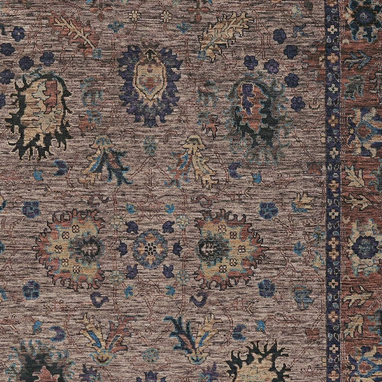 3' X 5' Brown And Beige Floral Washable Indoor Outdoor Area Rug - Brown, Beige