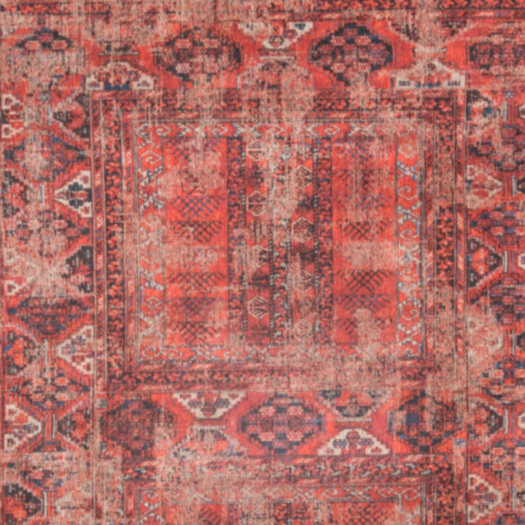 9' X 13' Red Oriental Non Skid Area Rug 100% PET