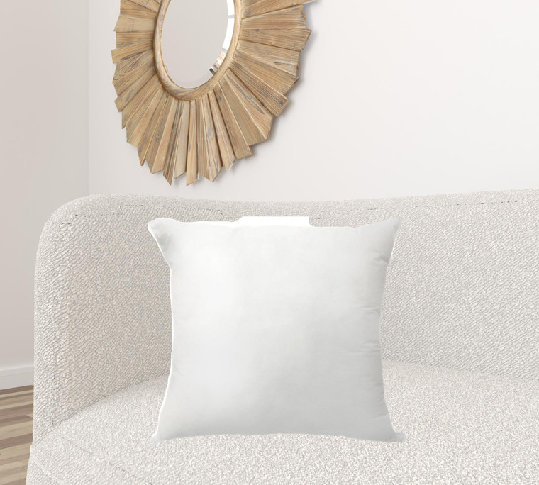 22" White Throw Pillow Insert