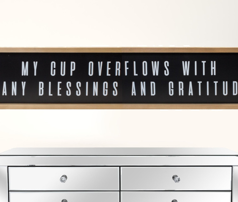 10" X 25" Natural Black And White Sentiment Plaque Wood Wall Decor