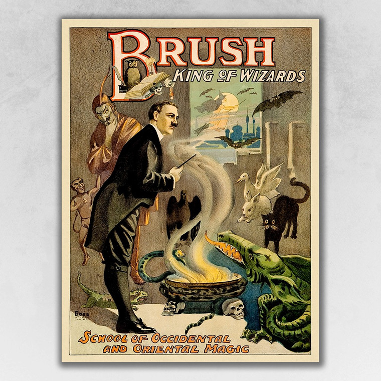 Vintage 1895 Blackstone Magic Unframed Print Wall Art Paper Premium Quality