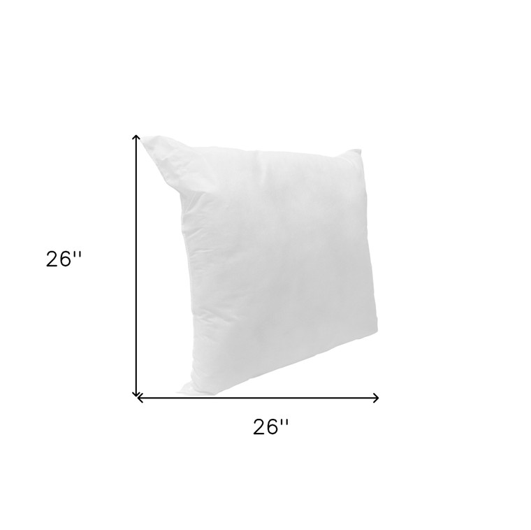 26" White Throw Pillow Insert